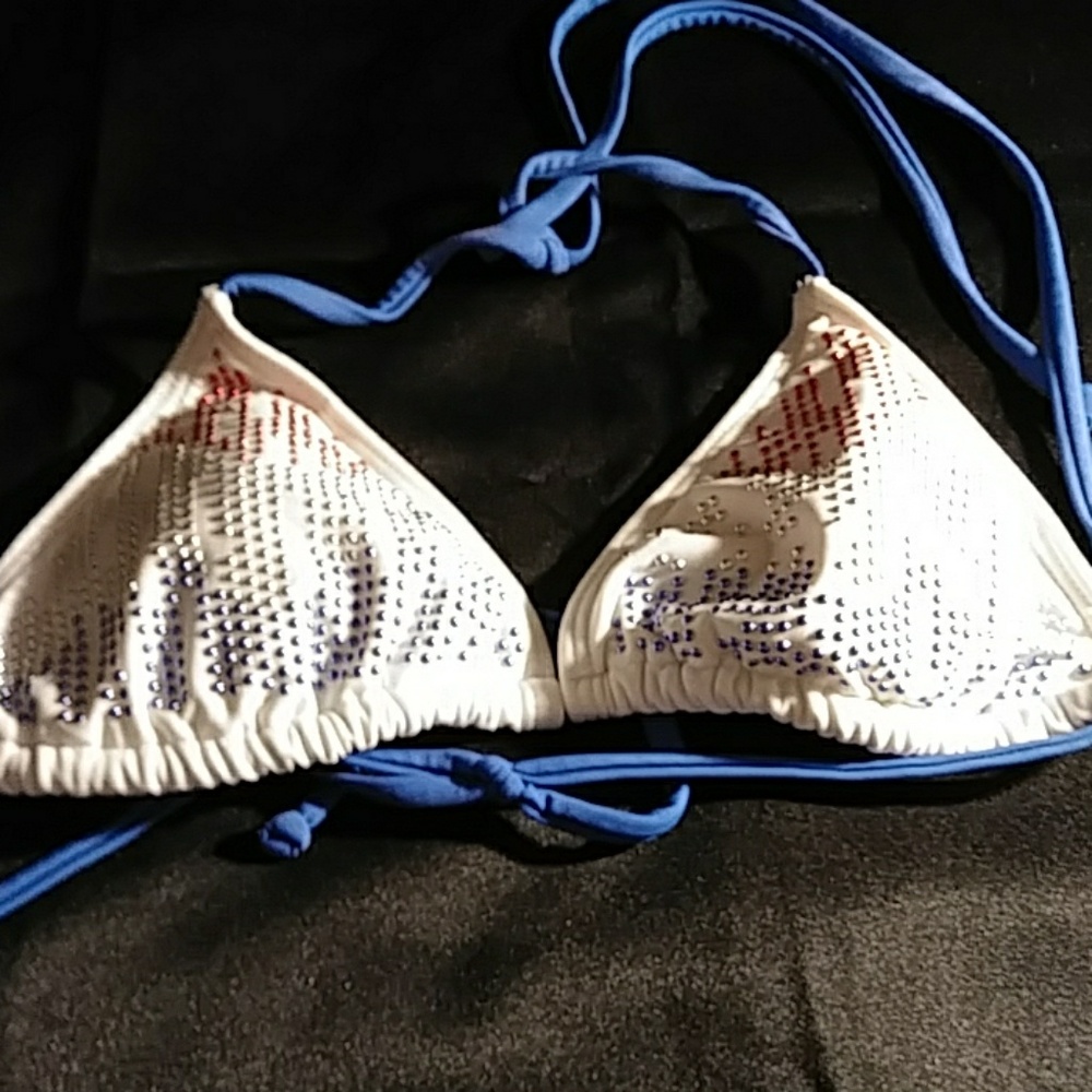 Bongo Red/White/Blue Bathing Suit Top M